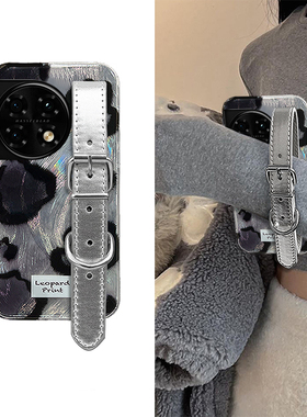 个性豹纹适用oppo一加12手机壳ace3高级感2pro立体2v腕带11辣妹9rt潮酷8t硅胶7tpro日韩6t羽纱1+oneplus小众p