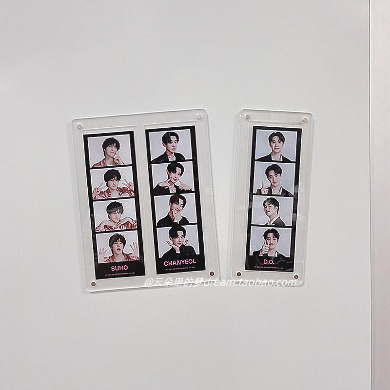 人生四格磁吸相框带卡槽亚克力卡砖吸铁石冰箱贴书签摆台演唱会票