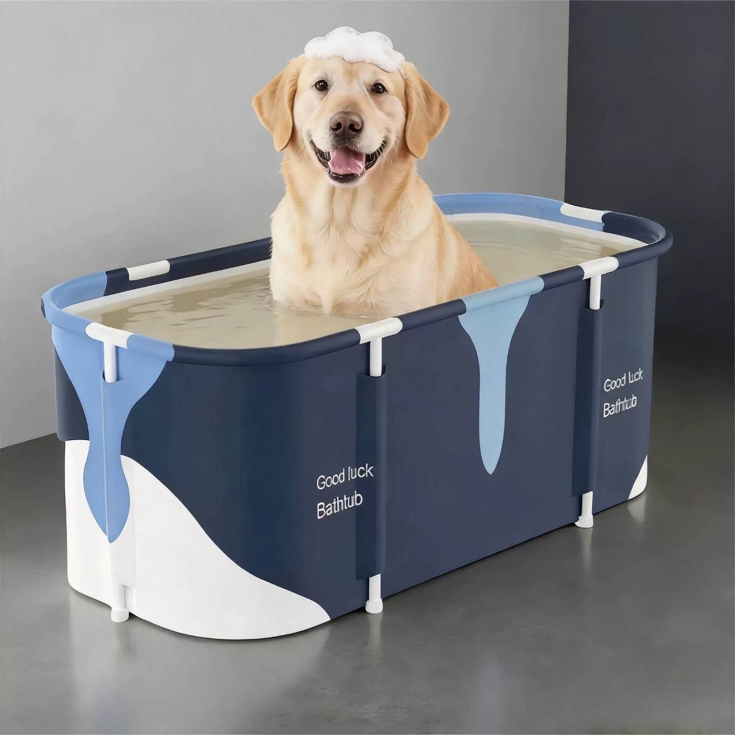狗狗专用洗澡盆可折叠大型犬浴盆大号泡澡桶药浴金毛边牧洗狗盆