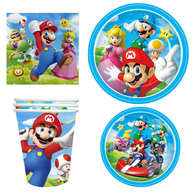 超级马里奥主题纸杯纸盘桌布拉旗餐具布置装饰品儿童生日派对用品,节庆用品/礼品,装扮布置套餐,淘宝优惠券,粉丝福利购,淘宝优惠卷