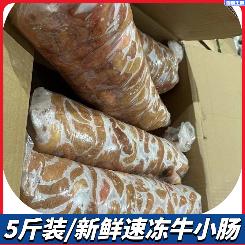 新鲜牛小肠10斤半熟牛肠牛原肠牛圆肠韩式烧烤商用肥肠牛杂半成品