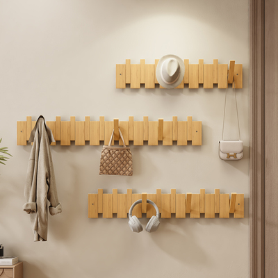 钢琴键挂衣架免打孔墙上衣帽架