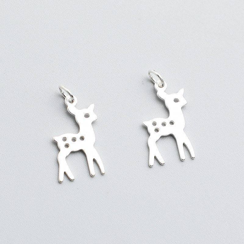 小鹿挂件材料纯银项链DIY手链手工素银银饰品S925吊坠配件串珠,饰品/流行首饰/时尚饰品新,其他DIY饰品配件,淘宝优惠券,粉丝福利购,淘宝优惠卷