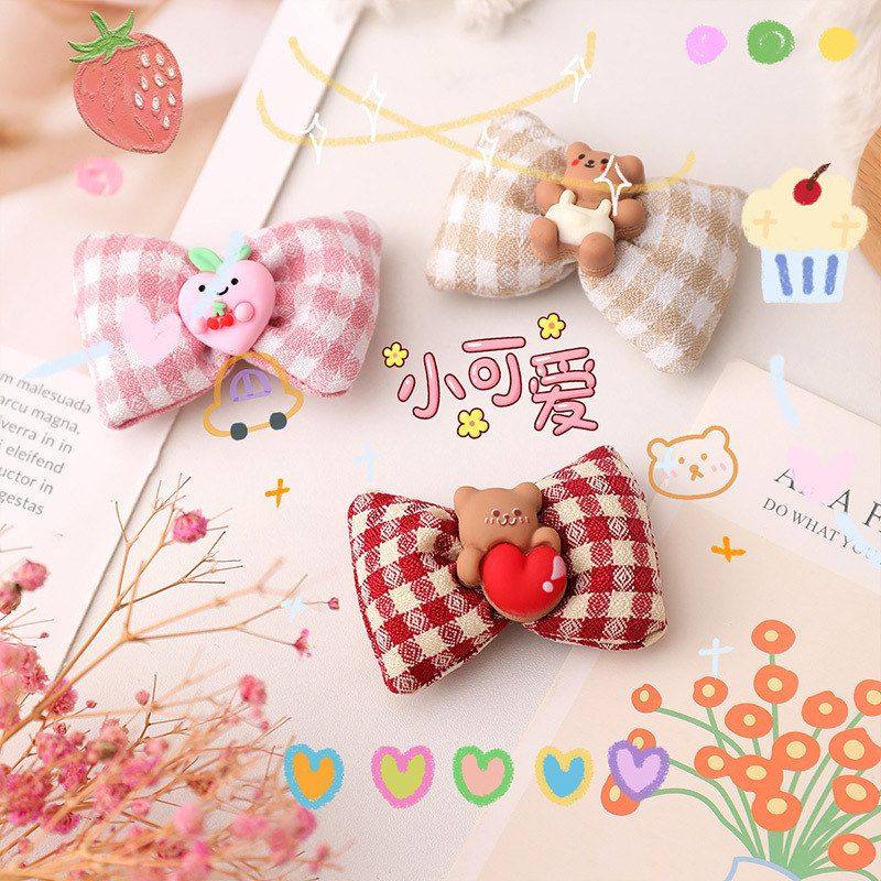 辅料格子包袜鞋夏季发饰新品手工立体胸针diy蝴蝶结可爱领结小熊,饰品/流行首饰/时尚饰品新,胸针,淘宝优惠券,粉丝福利购,淘宝优惠卷