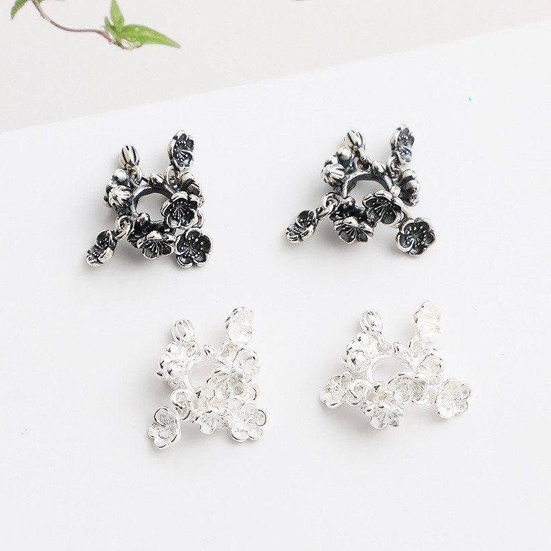 泰银手串樱花串珠隔珠小花花苞环DIY配件纯银跑S925编绳项链挂件,饰品/流行首饰/时尚饰品新,其他DIY饰品配件,淘宝优惠券,粉丝福利购,淘宝优惠卷