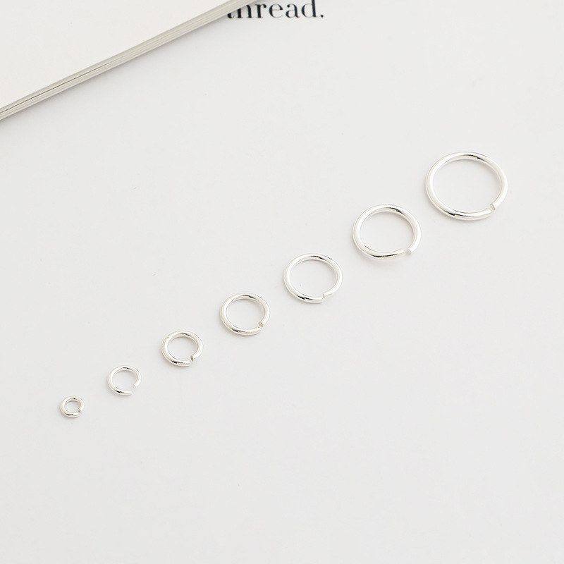 环银配件开口圈镀黄金S925玫瑰圆环连接纯银开口活口DIY圈银环金,饰品/流行首饰/时尚饰品新,其他DIY饰品配件,淘宝优惠券,粉丝福利购,淘宝优惠卷