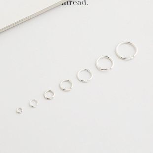 环银配件开口圈镀黄金S925玫瑰圆环连接纯银开口活口DIY圈银环金