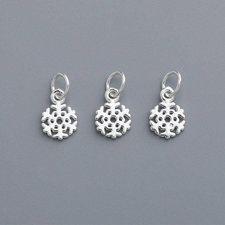 编绳项链手链雪花DIY手工材料纯银s925串珠吊坠配件饰品挂件花朵,饰品/流行首饰/时尚饰品新,其他DIY饰品配件,淘宝优惠券,粉丝福利购,淘宝优惠卷