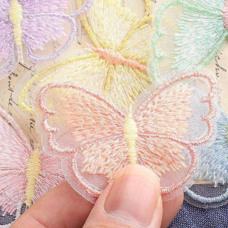 透明章仔服装辅料绣花diy电脑刺绣手工蝴蝶配件布标饰品布贴徽章,居家布艺,布贴,淘宝优惠券,粉丝福利购,淘宝优惠卷