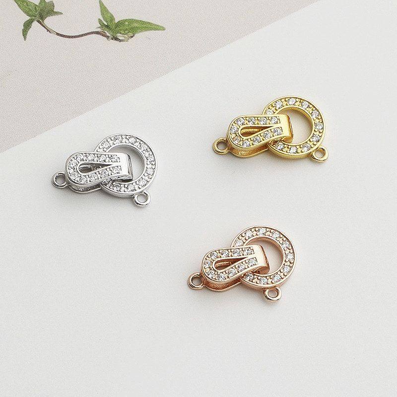 扣配件S925扣珍珠串珠扣镶钻收尾扣DIY精工珍珠项链纯银手链连接,饰品/流行首饰/时尚饰品新,其他DIY饰品配件,淘宝优惠券,粉丝福利购,淘宝优惠卷