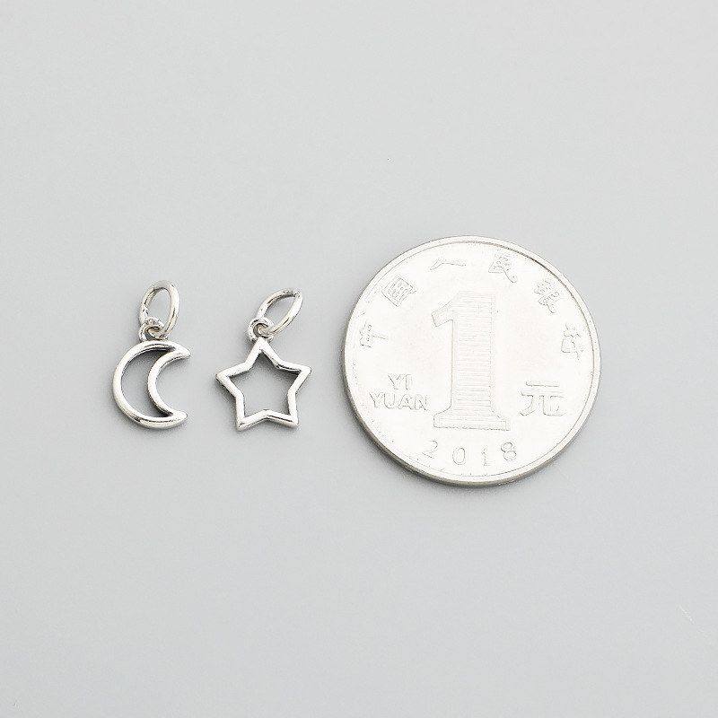 挂件吊坠配件DIY纯银手链串珠五角星镂空月亮星星泰银项链s925,饰品/流行首饰/时尚饰品新,其他DIY饰品配件,淘宝优惠券,粉丝福利购,淘宝优惠卷