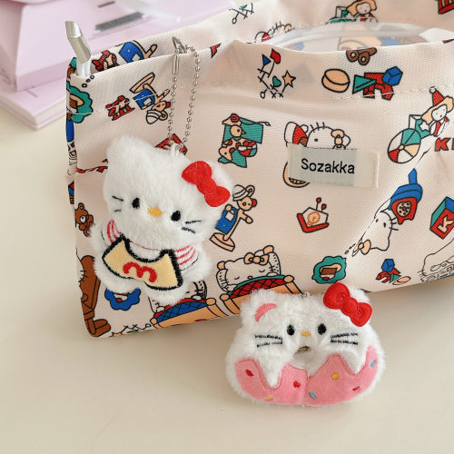 hellokitty周边公仔毛绒卡通玩偶挂件汉堡薯条食物造型包包公仔