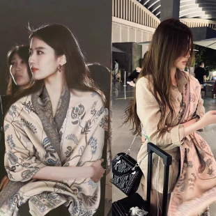 围巾女秋冬季披肩外搭2023新款两用穿搭毛毯盖毯空调房保暖高级感