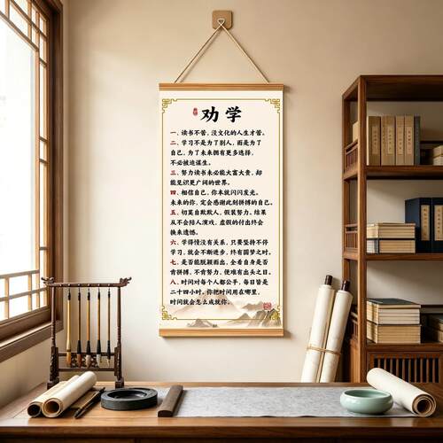 老师推荐《劝学》励志挂画
