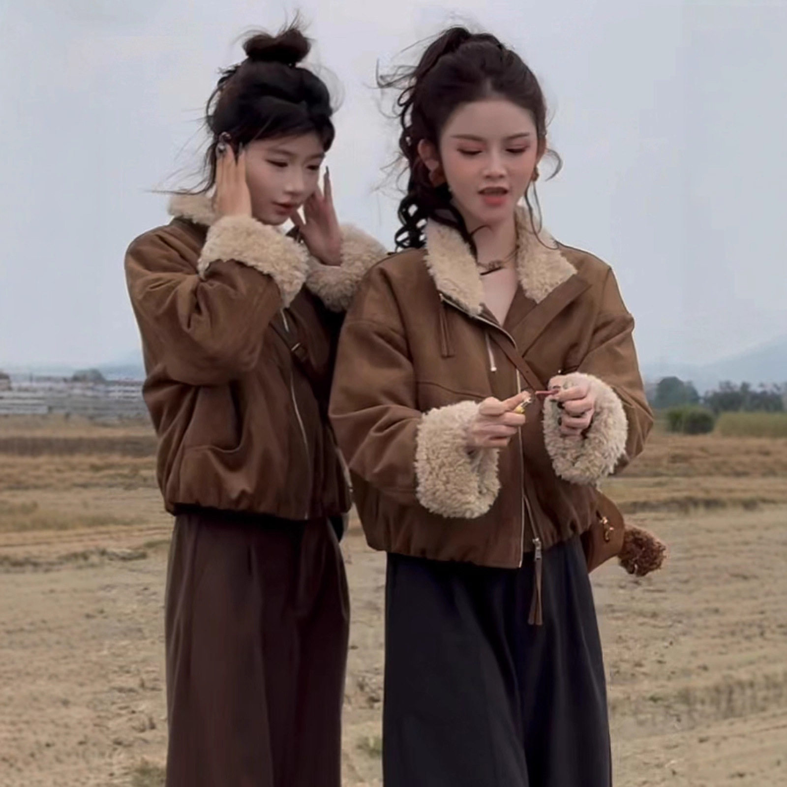 仿羊羔毛短款外套女秋冬新款减龄显瘦小个子翻领上衣百搭保暖夹克,女装/女士精品,短外套,淘宝优惠券,粉丝福利购,淘宝优惠卷