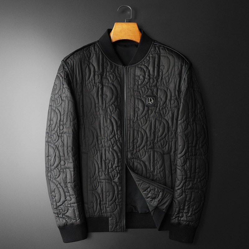 欧美新款男士外套高端棒球服男款加厚夹克提花大码高品质休闲外套