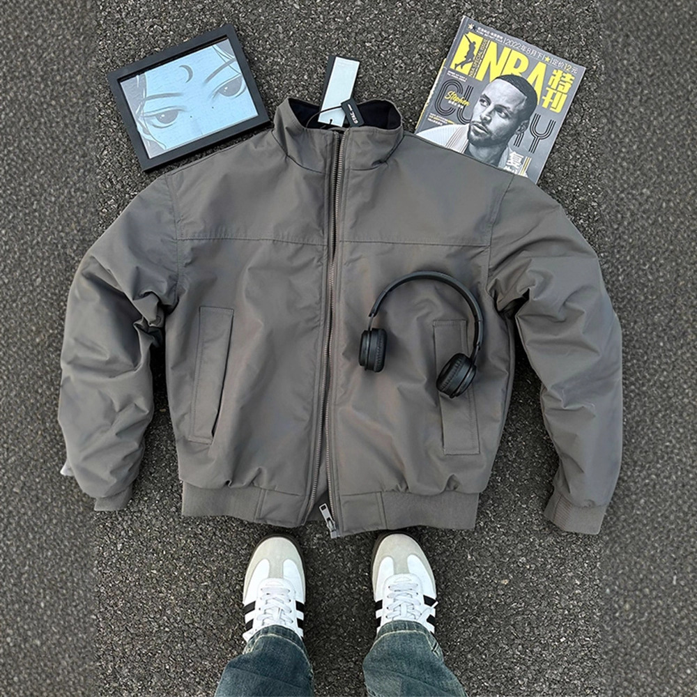 gtal美式三防教练夹克男秋冬感立领飞行员机车棒球服短款外套男士