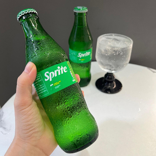 可口可乐泰国原装进口Sprite青柠檬味雪碧汽水碳酸饮料玻璃瓶装