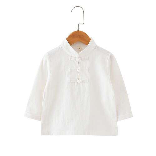 儿童汉服棉布打底衫立领衬衫