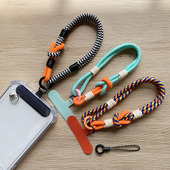 包带夏天牢 贴片夹片挂饰彩色壳绳子环高级感新女款 韩国多巴胺短款 手机挂绳可手提防丢手绳手腕挂件腕带链粗版