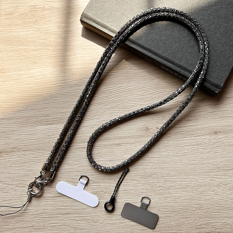 奢华满钻女神斜挎挂绳带金属夹片