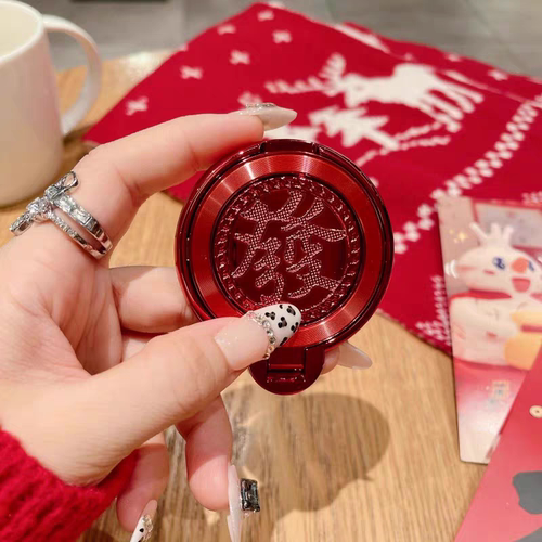 粘贴式陀螺转转發解压手机支架背贴新年發折叠指环扣超薄桌面支撑