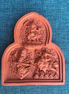 手工制作 （10公分）三不共护法合集  陶土烧制 擦擦 小佛像