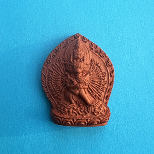 手工制作 复古风 大威德怖畏金刚 陶土烧制擦擦 小佛像