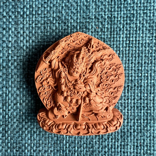 手工制作贡布措达（玛陵纳布）  陶土烧制擦擦 小佛像