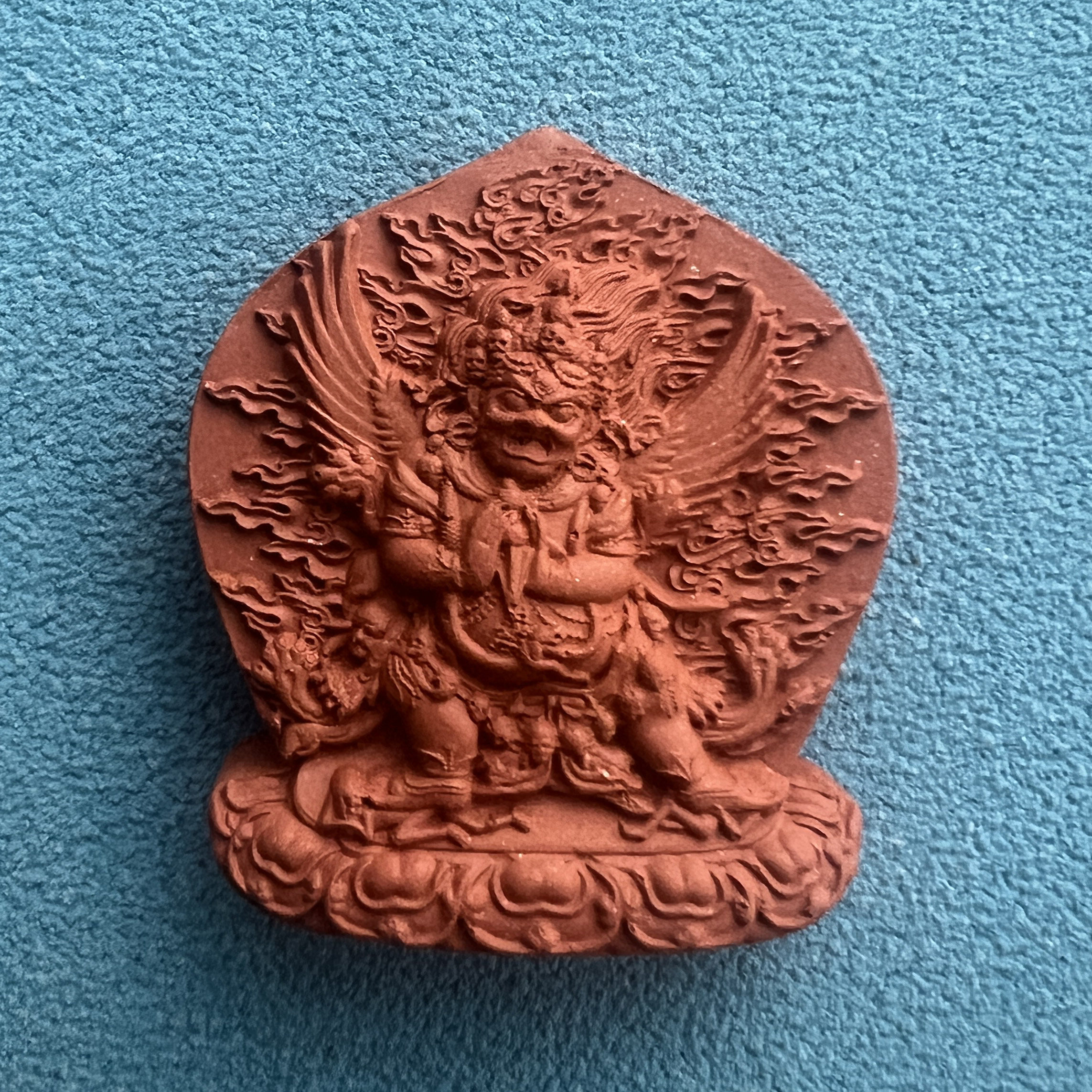 手工制作 颈袋金刚橛  陶土烧制 擦擦 小佛像