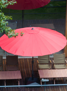 大红色喜庆遮阳伞中国红太阳伞民宿咖啡色室外外摆休闲伞防水防晒