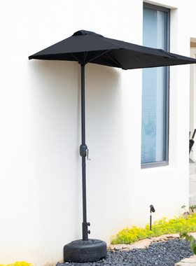 户外靠墙半边伞黑色白色咖啡色单边伞外摆侧边伞防水防晒防紫外线