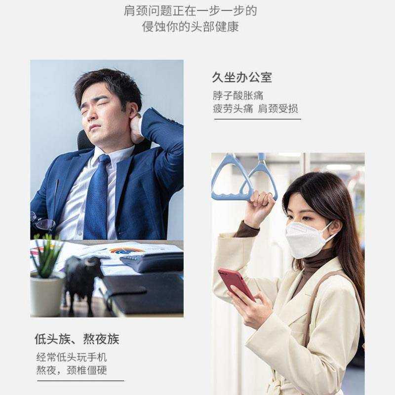颈椎枕脖枕充气脖子充气家用拉伸靠枕型护颈携式三管颈托颈部可