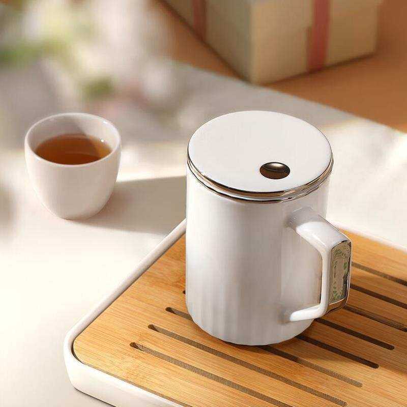 小罐茶茶具骨瓷铂雅长官杯高档骨瓷高温耐热茶杯礼盒装水杯茶杯35