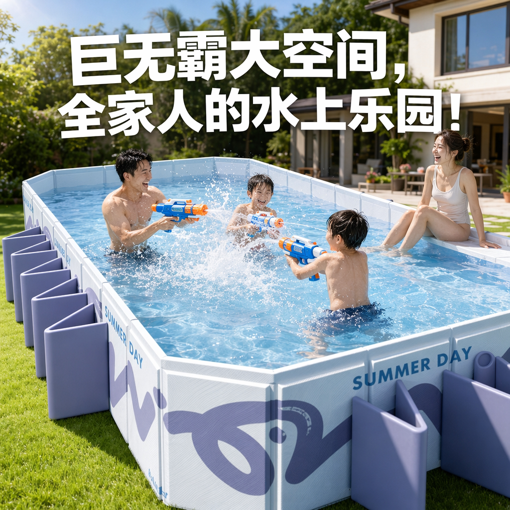 家用婴儿加厚充气折叠泳池