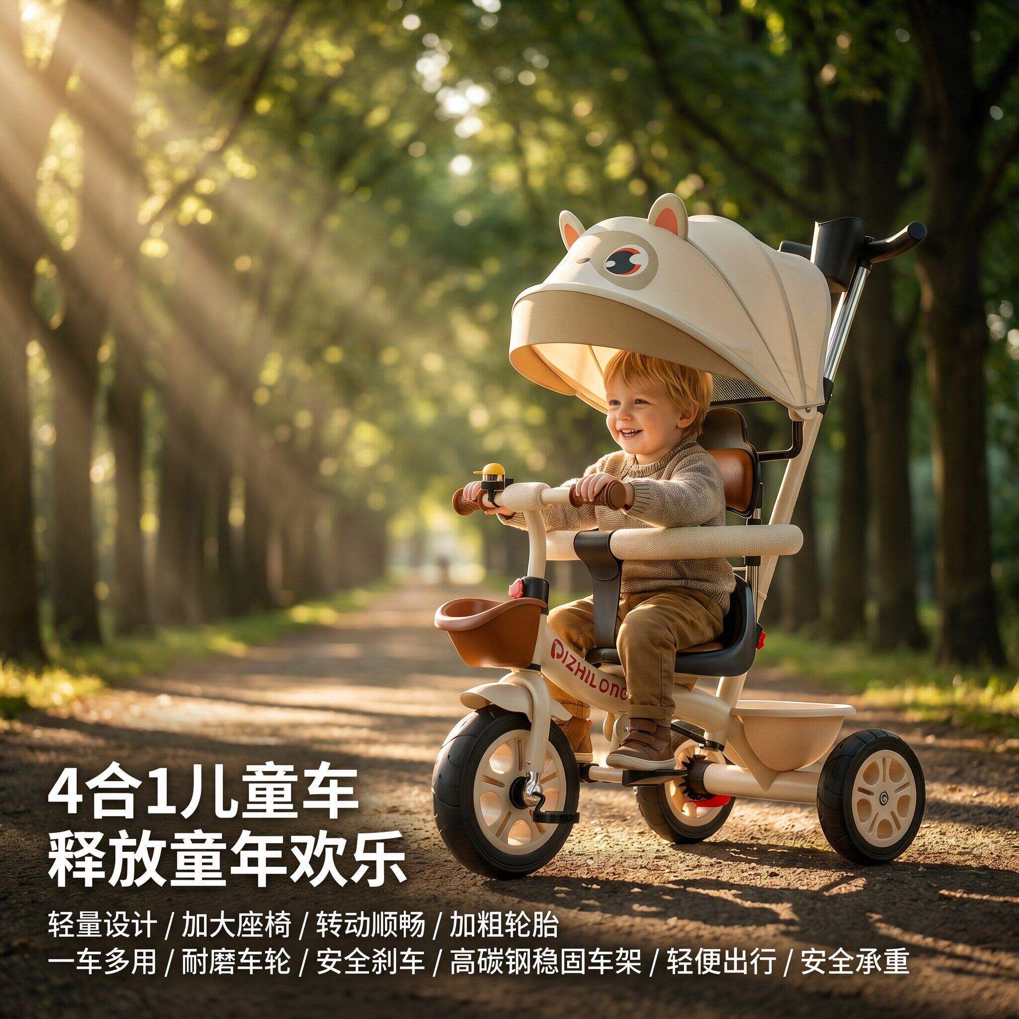 四合一儿童车释放童年欢乐