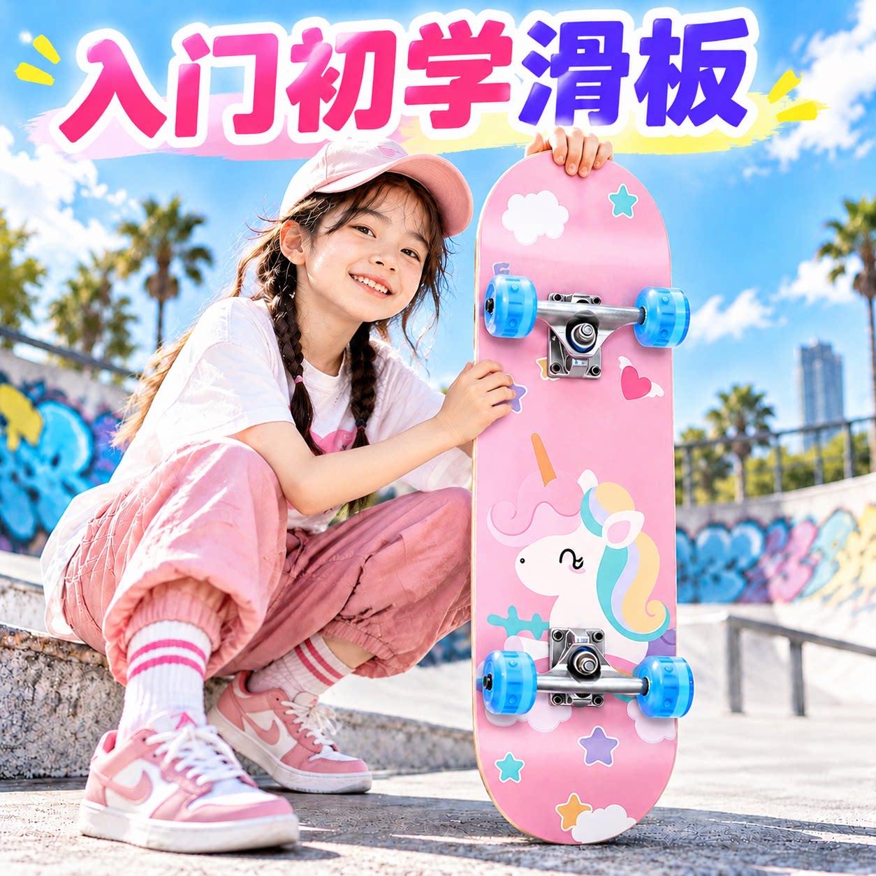 2026新款儿童入门四轮滑板