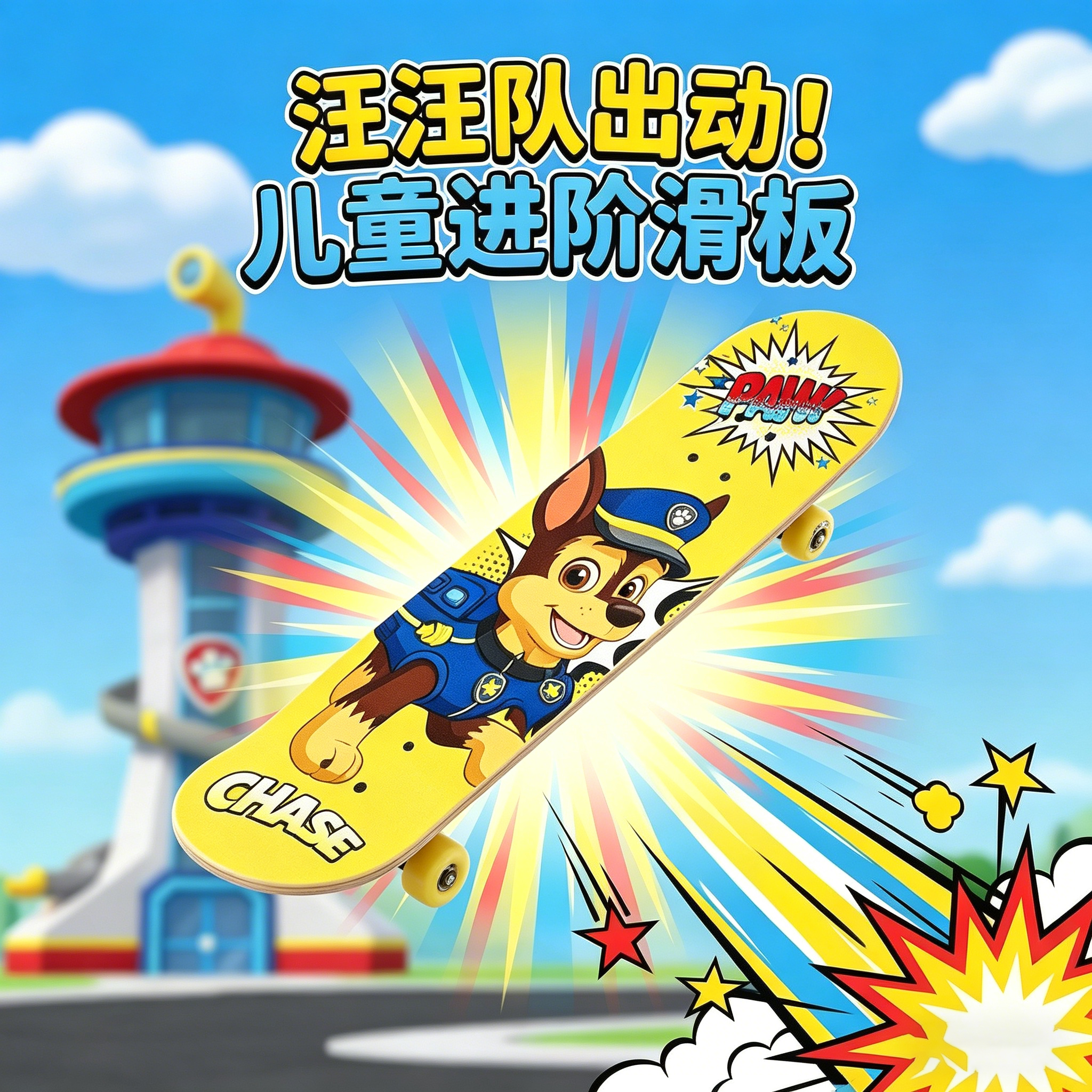 滑板车四轮汪汪队儿童款6到12岁8以上女孩大童专用2026新款可转弯