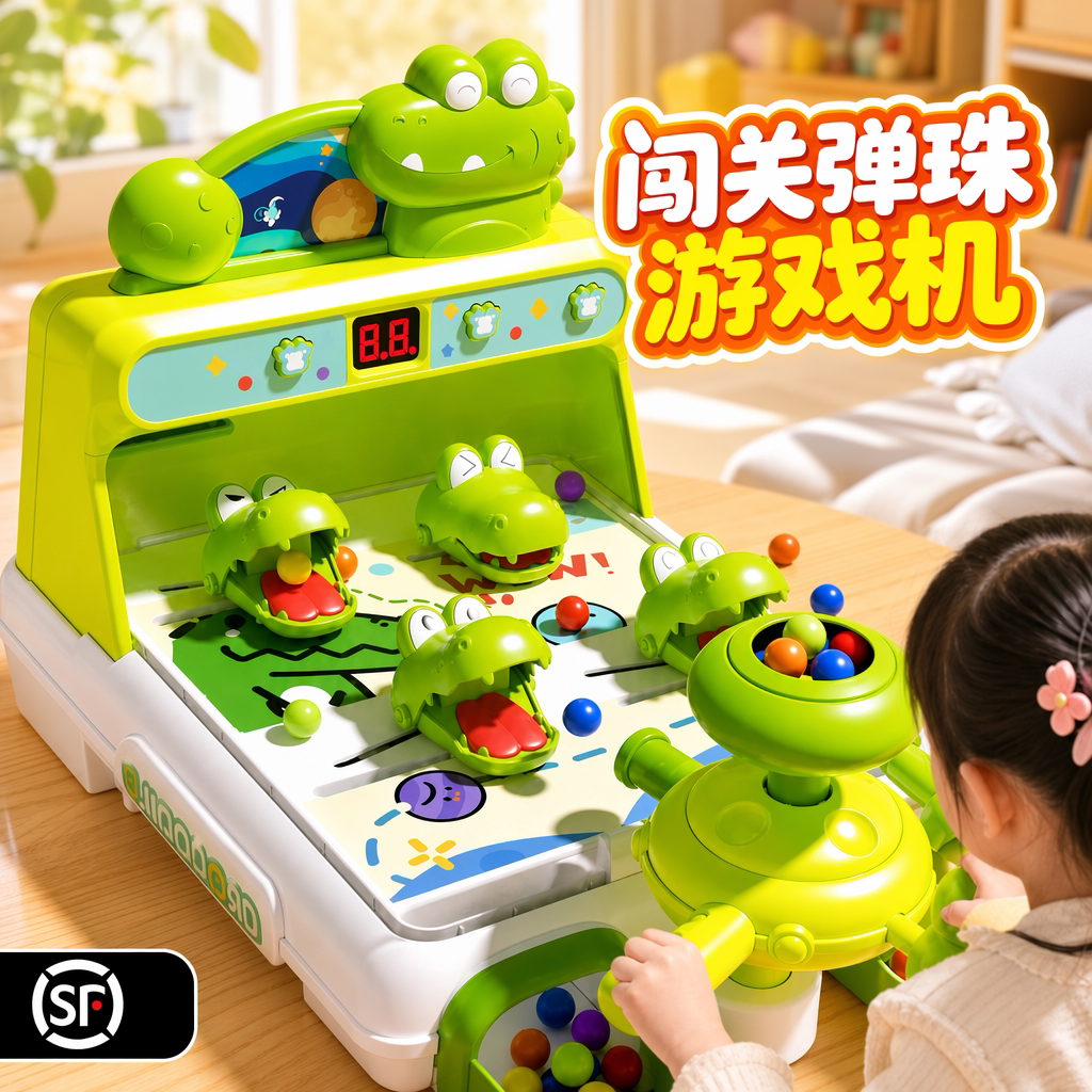 儿童打弹珠游戏机益智闯关玩具