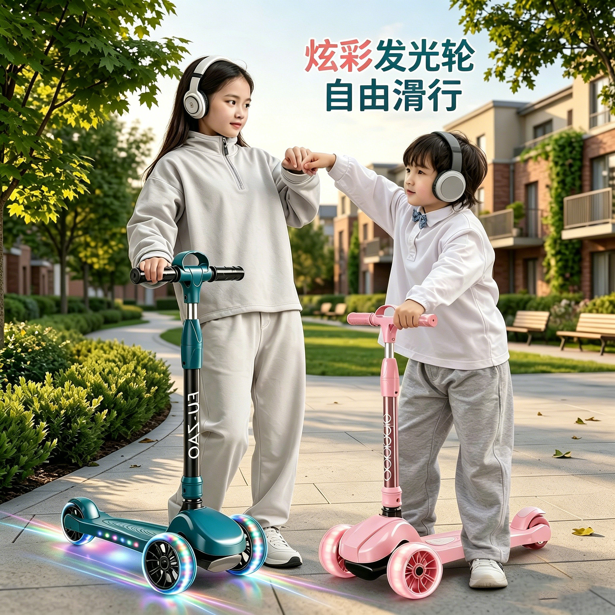 滑板车3到6岁2026新款平衡折叠滑滑车大童6到12岁以上三轮防侧翻