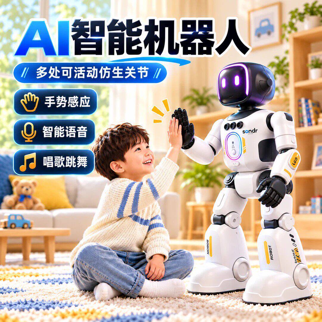 儿童AI遥控智能对话机器人多功能