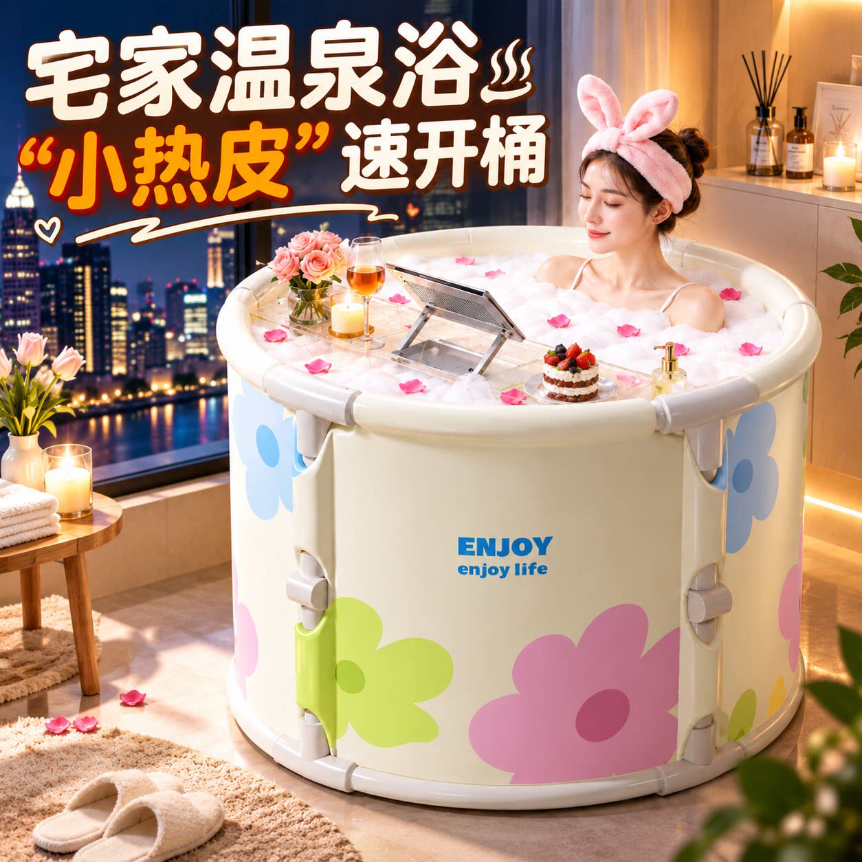 泡澡家用成人浴桶折叠加厚沐浴桶