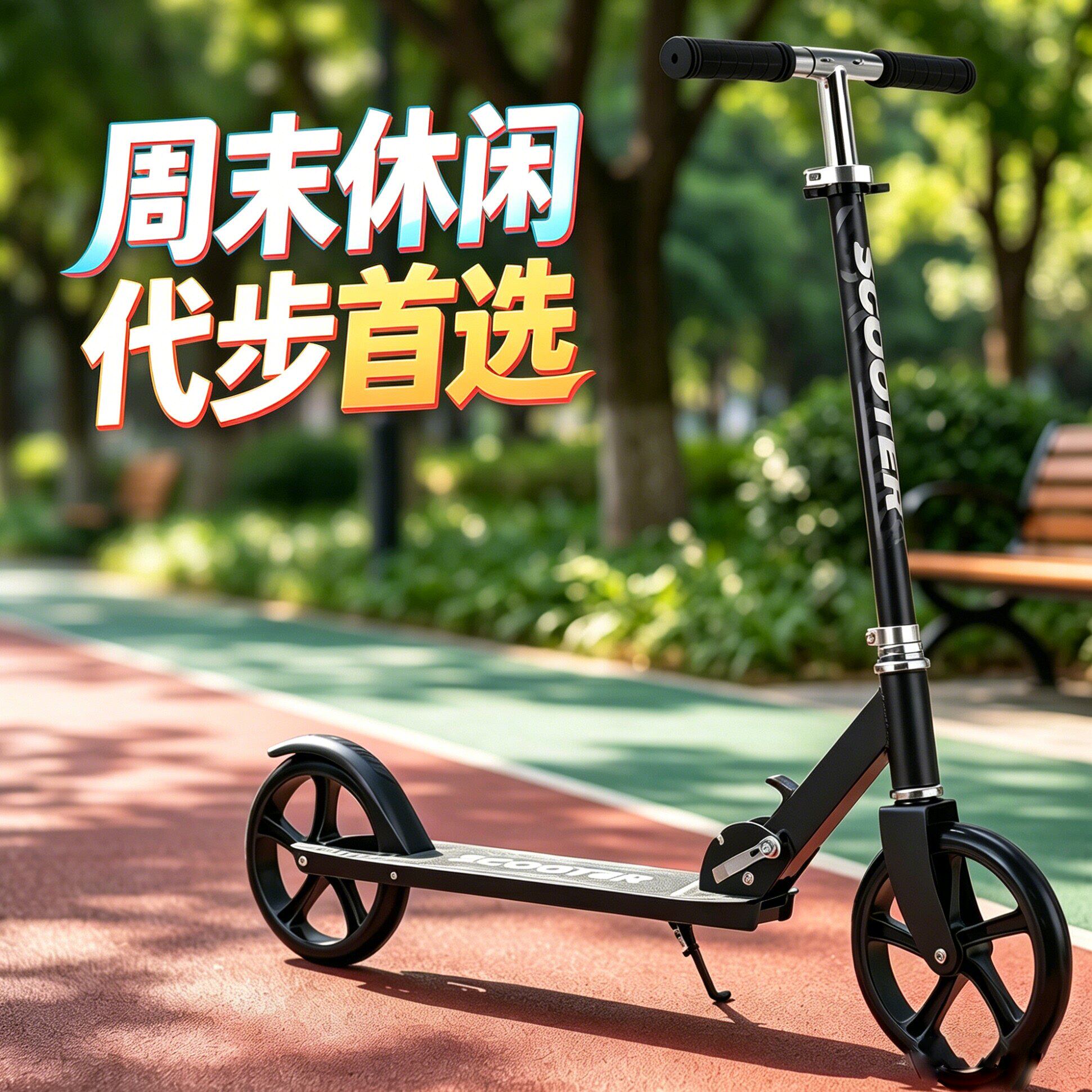 滑板车成人代步神器大学生青少年儿童二两轮代步车踏板车2026新款