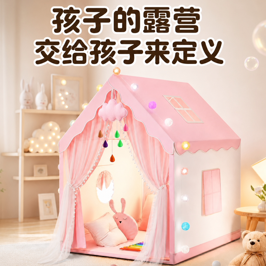 儿童秘密基地小屋女孩公主帐篷室内小房子可睡觉玩具游戏屋安全感