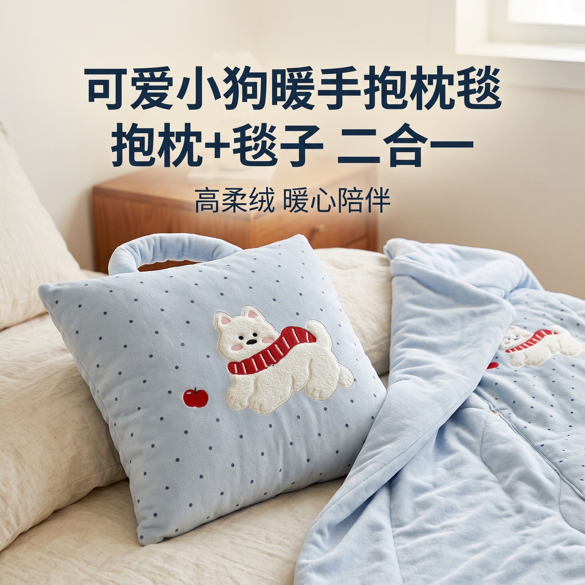 2026新款办公室车载便携式抱枕被