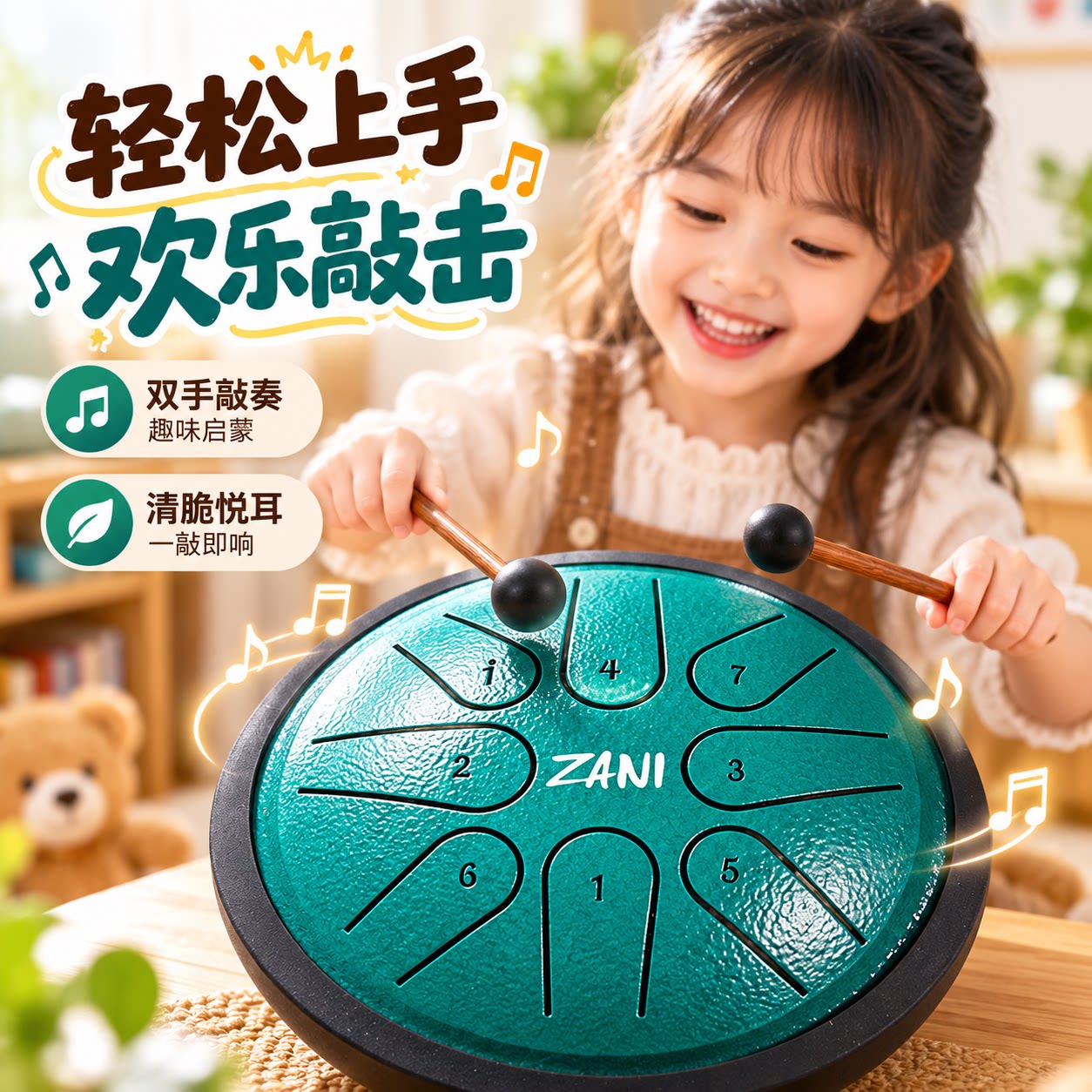 飞碟空灵鼓儿童音乐玩具益智礼物