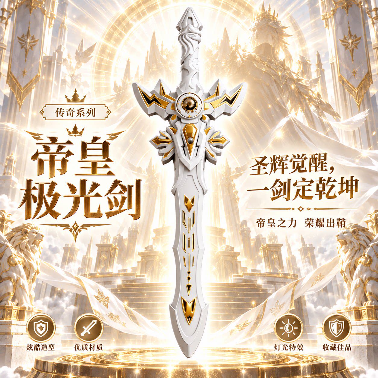 雷帝极光双刃圣剑二合一发光玩具