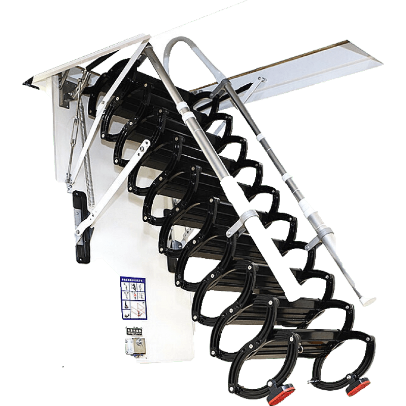 罗斯斐尔阁楼伸缩楼梯全自动升降梯折叠遥控楼梯阁楼电动遥控楼梯