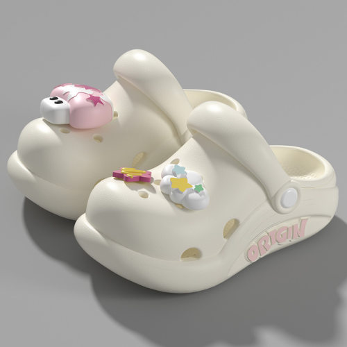 可爱卡通EVA蘑菇洞洞鞋女夏外穿
