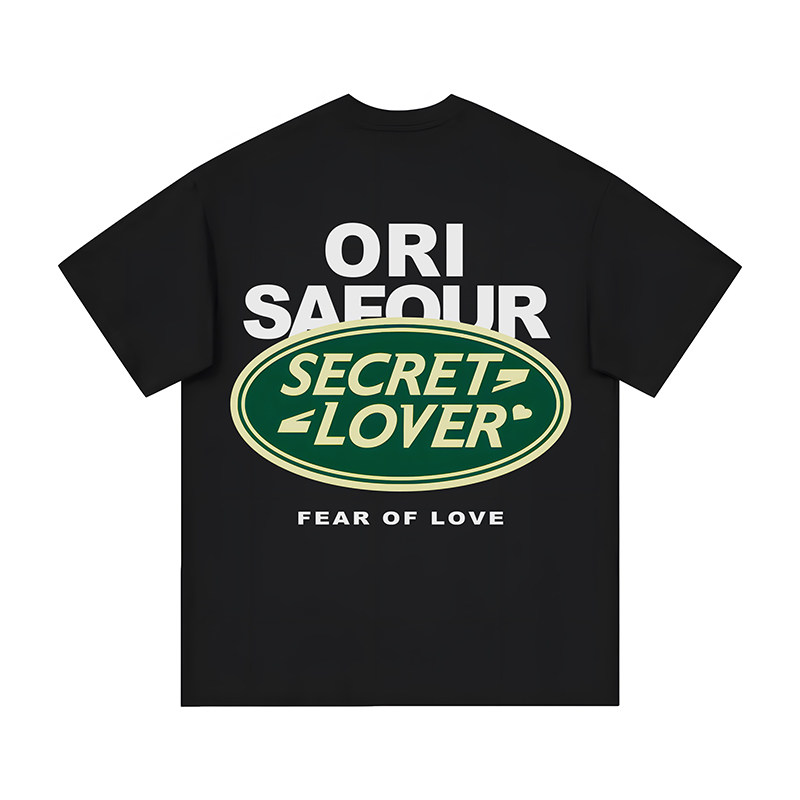 2026美式复古宽松恶搞字母潮牌短袖t恤休闲百搭情侣男女重磅纯棉